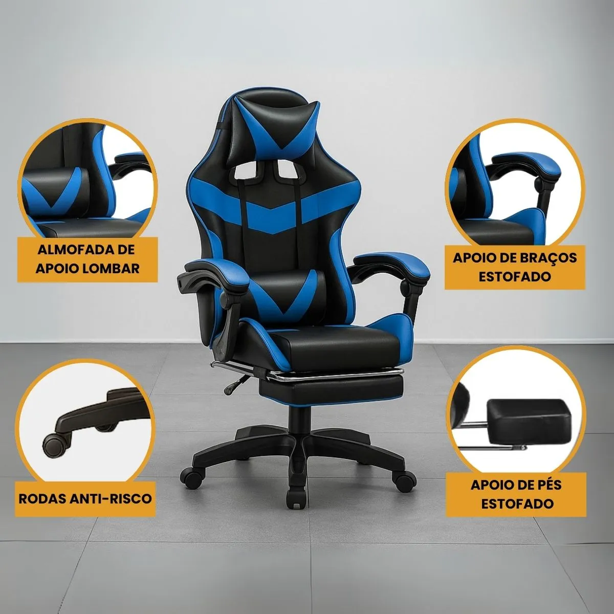 Cadeira Gamer Nitro LuvinCo Azul
