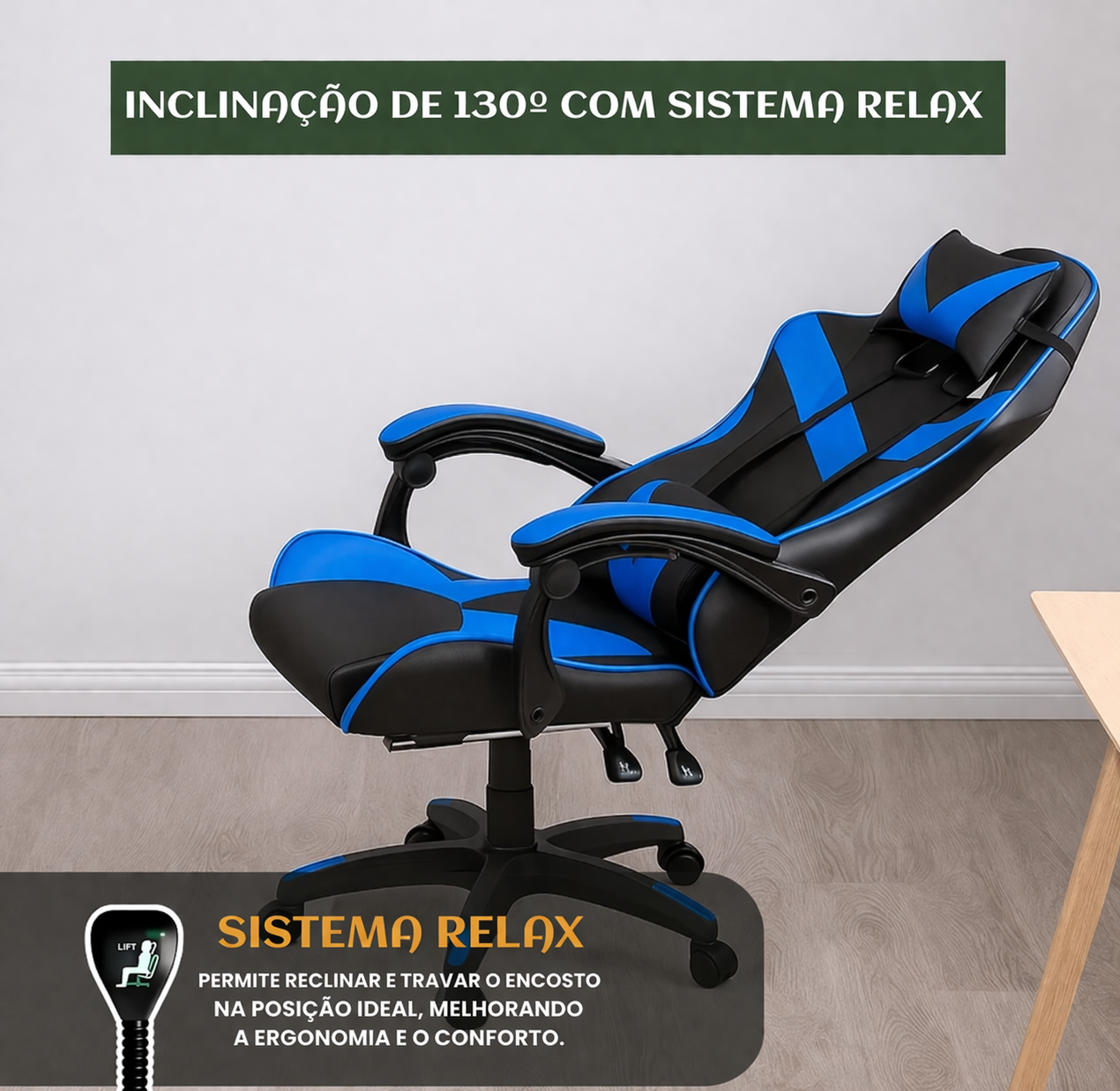 Cadeira Gamer Nitro LuvinCo Azul