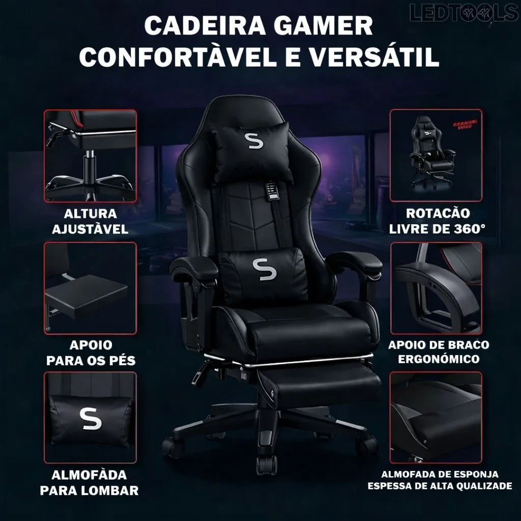 Cadeira Gamer Ergonômica Reclinável Nitro