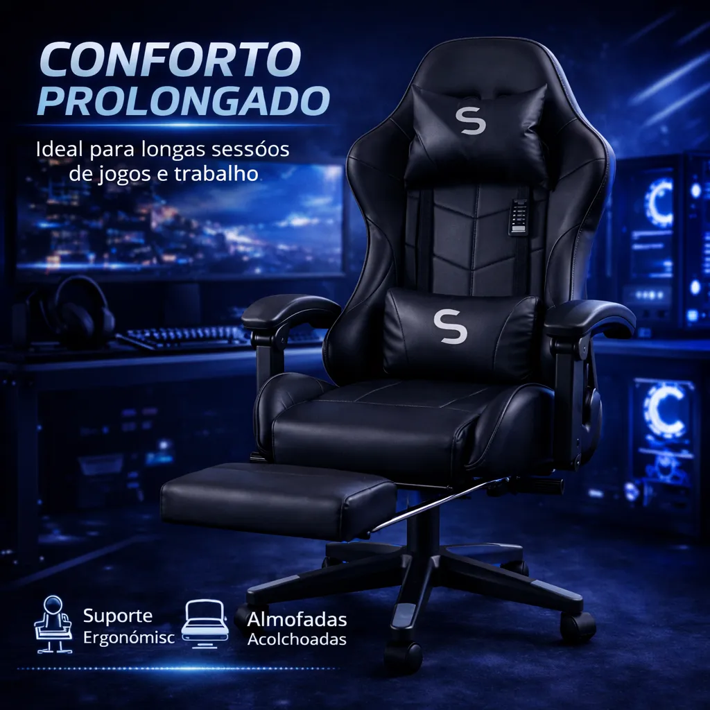 Cadeira Gamer Ergonômica Reclinável Nitro