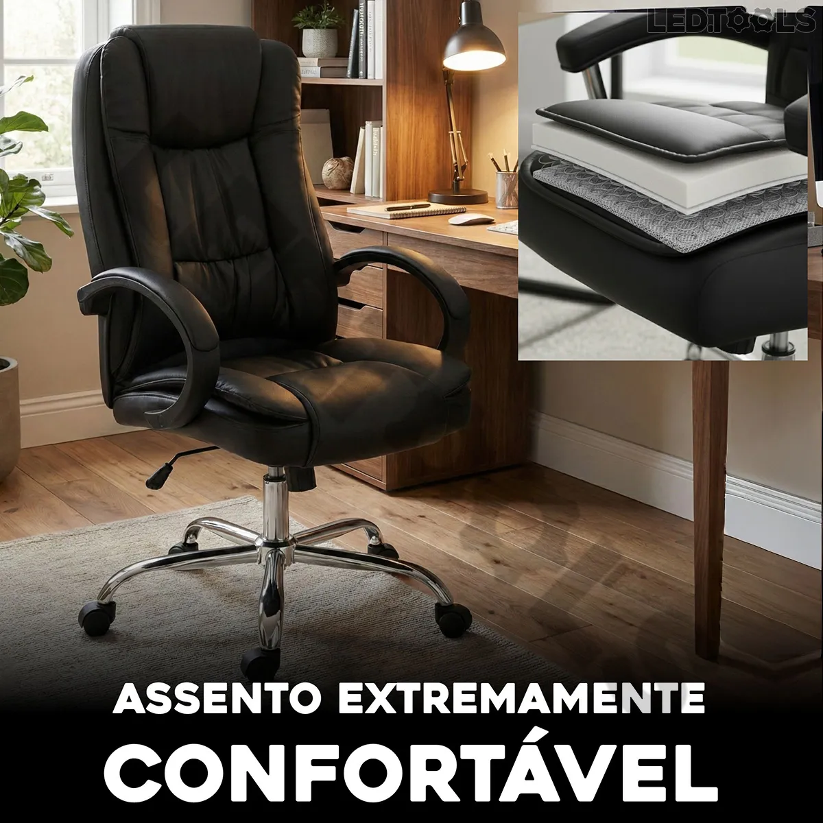 Cadeira diretor reclinável ergonômica