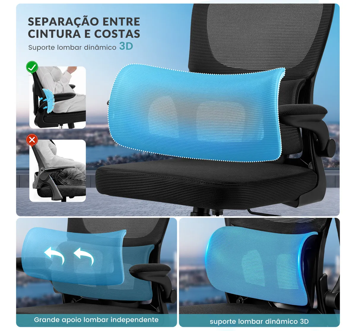 Cadeira ergonômica C600 Fivdaily