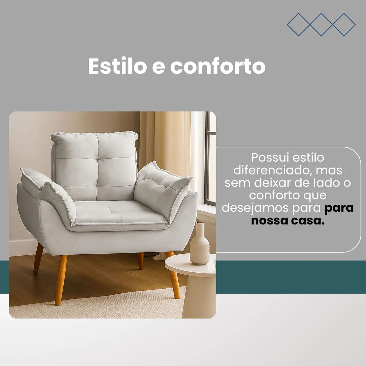 Kit 2 Poltronas Opala Suede