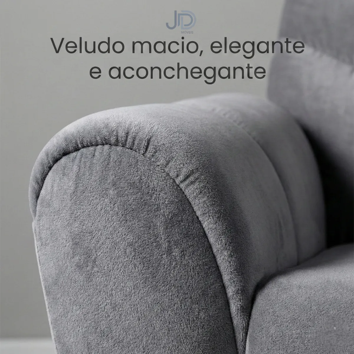 Poltrona Papai e Mamãe reclinável em veludo