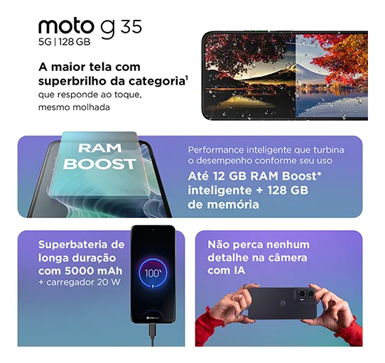 Câmera Motorola Moto G35