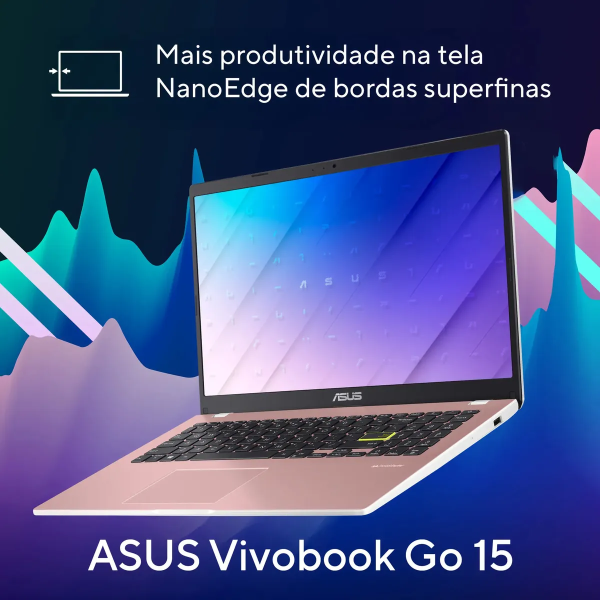 Design do Notebook ASUS Vivobook Go 15