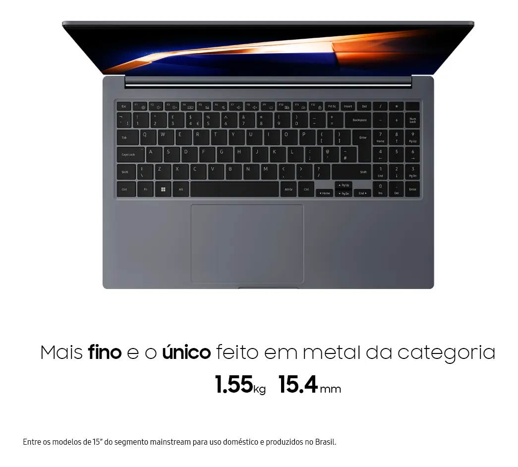 Notebook Samsung Galaxy Book4 i5 8GB 512GB SSD 15.6 Full HD